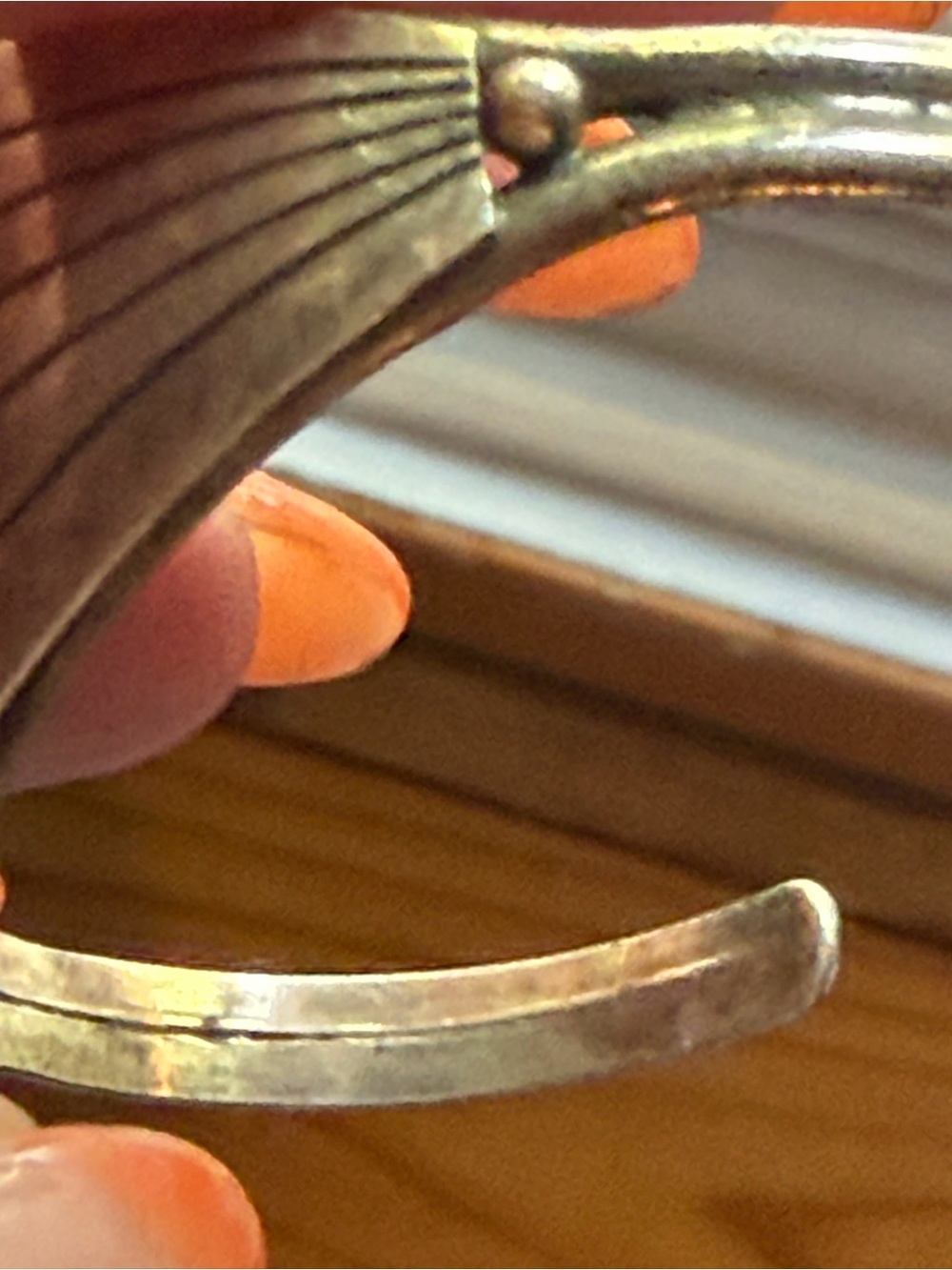 Rare Native American- Navajo Turquoise Sterling Silver Cuff Bracelet- stamped - Picture 6 of 7